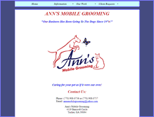 Tablet Screenshot of annsmobilegrooming.com